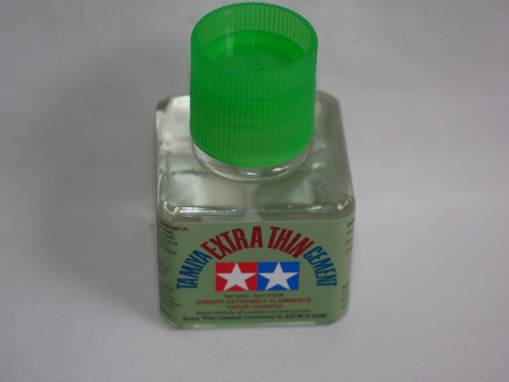Tamiya Extra Thin Polystyrene Cement For Plastic Models 40ml Glass Jar - 87038