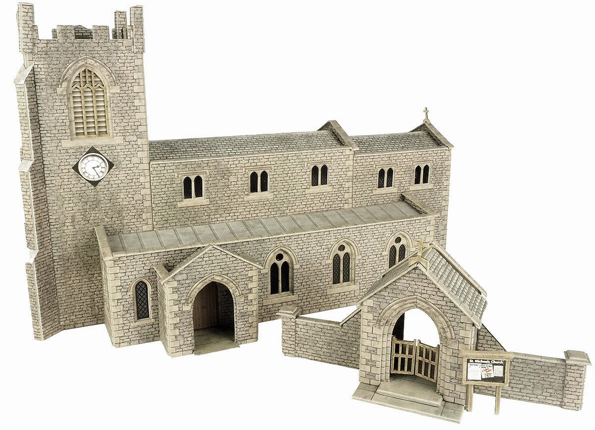 Metcalfe Card Construction Kits & Materials OO/HO Scale Parish Church - PO226