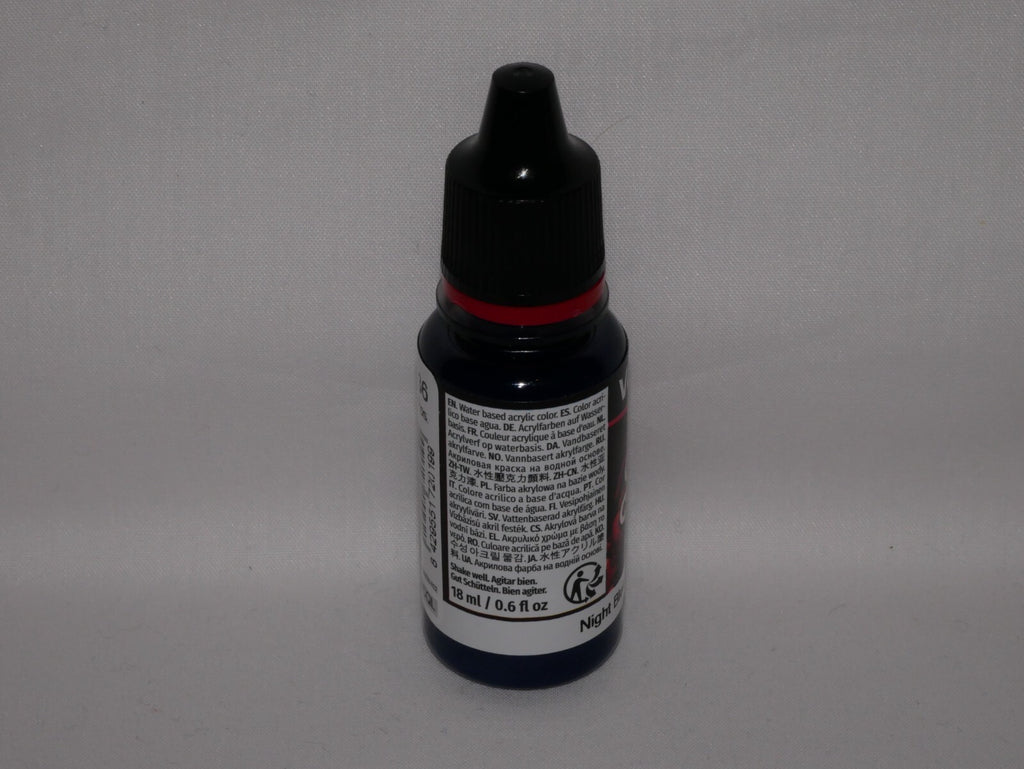 Vallejo Game Color Acrylic Range Night Blue 18ml/0.6 fl oz Dropper Bottle 72.019