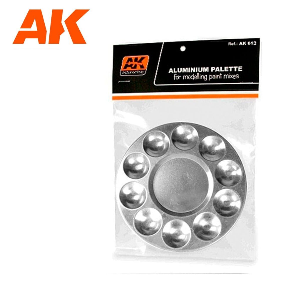 AK Interactive Aluminium Pallet (10 Wells) For Modeling Paint Mixes - AK613