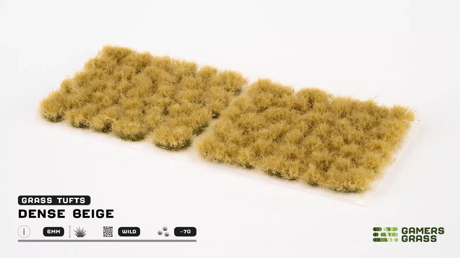 Gamers Grass Dense Beige 6mm Tufts For Wargaming Mini Bases 70 Per Pack GGD6-BE