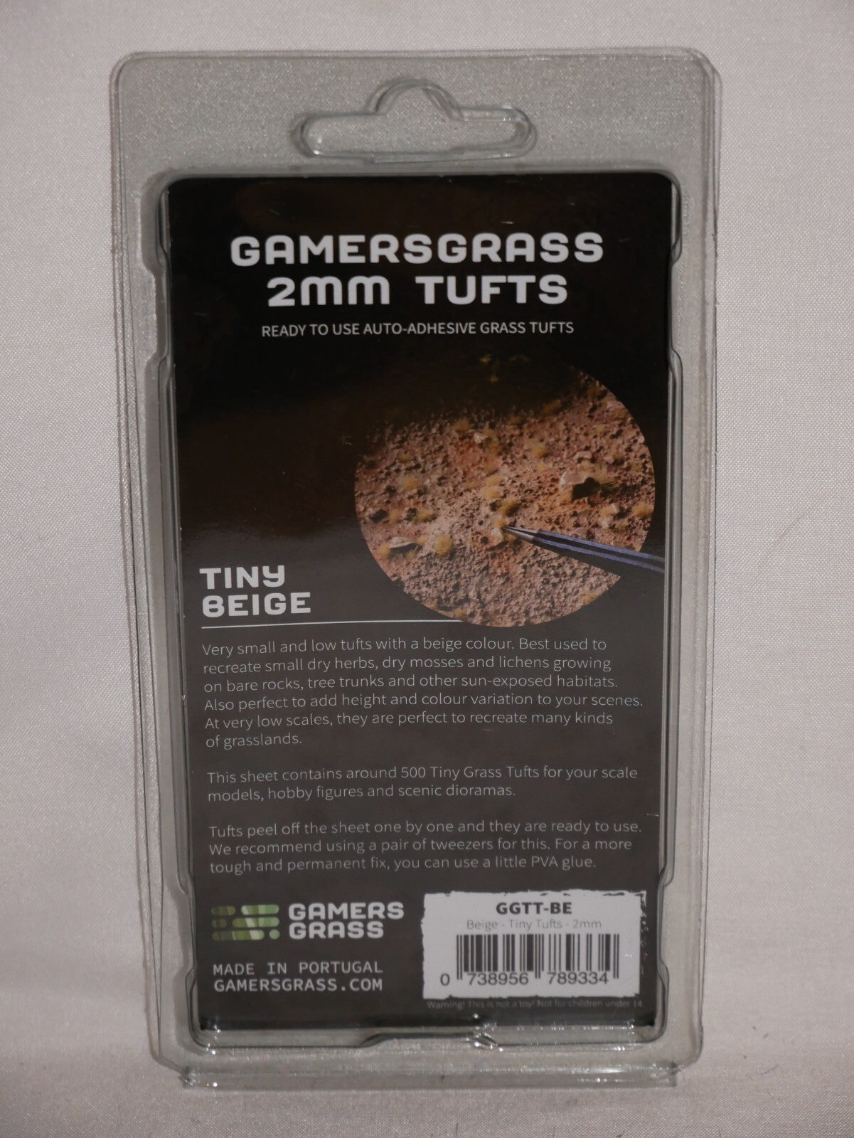 Gamers Grass Tiny Beige 2mm Tufts For Wargaming Bases (500) Per Pack GGTT-BE