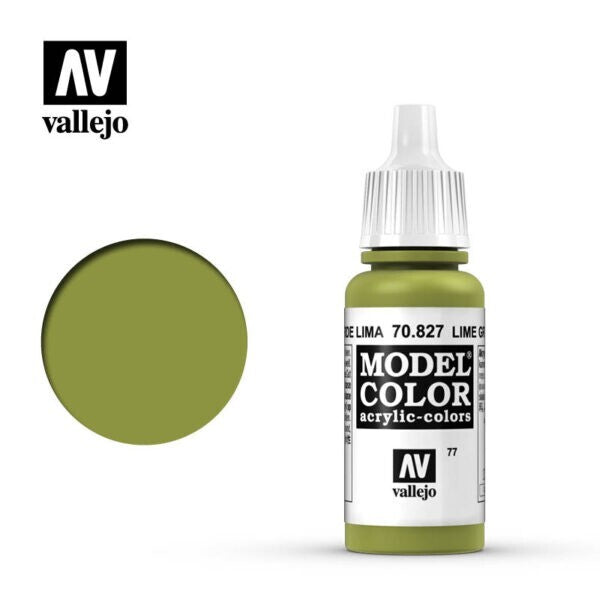 Vallejo Model Color Lime Green Acrylic 17ml /0.57 fl oz Dropper Bottle - 70.827