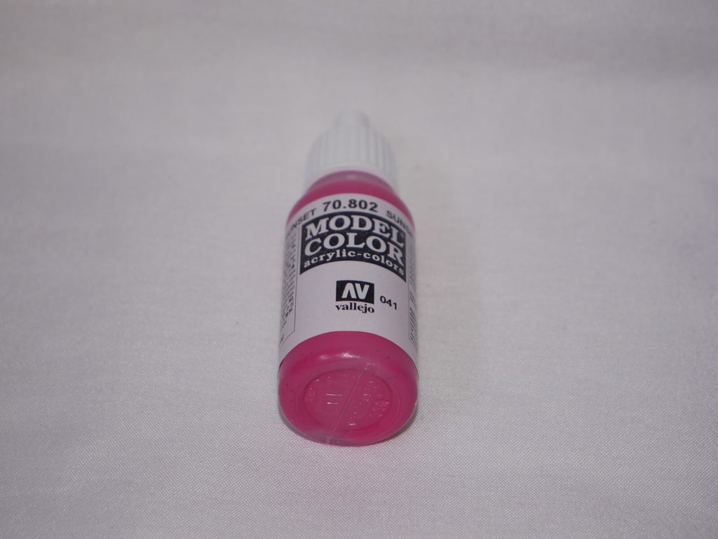 Vallejo Model Color Sunset Red Acrylic 17ml/0.57 fl oz Dropper Bottle - 70.802