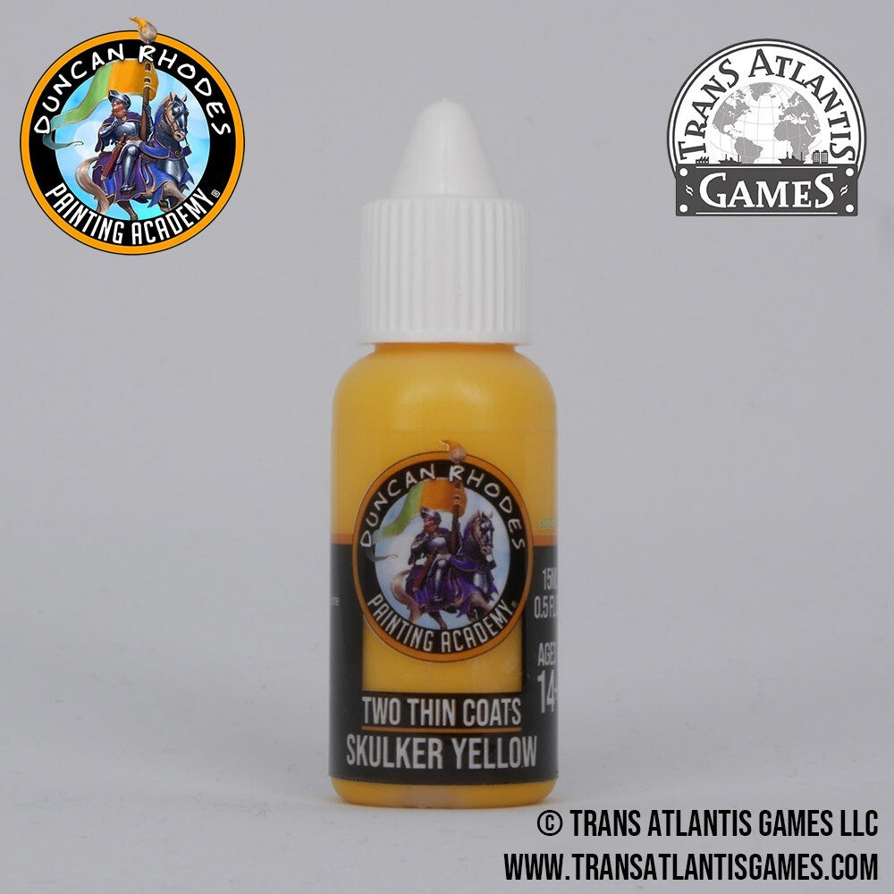 Duncan Rhodes Painting Academy 'Two Thin Coats' Skulker Yellow 15ml Bottle 10005