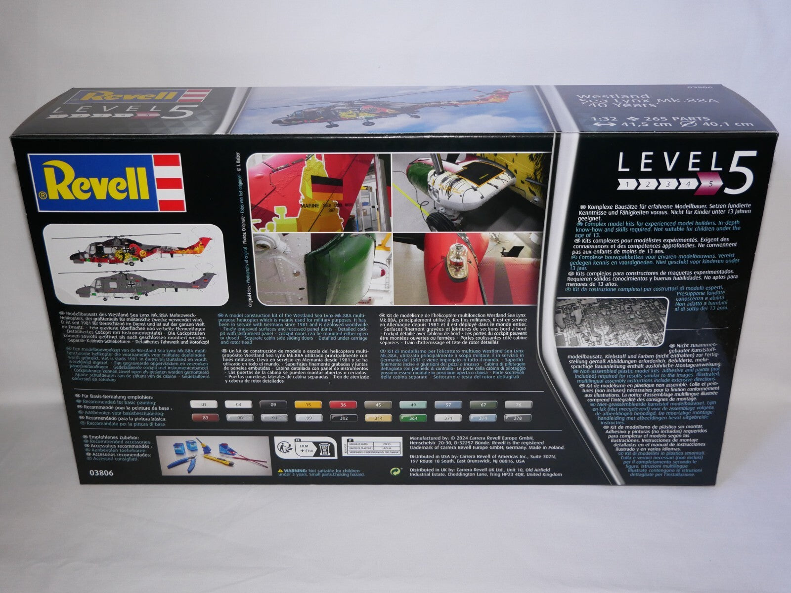 Revell 1:32 Westland Sea Lynx MK.88A Helicopter '40 Years' Skill Level 5 - 03806