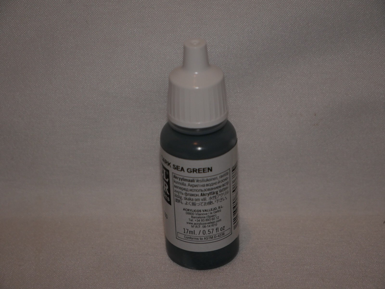 Vallejo Model Color Dark Sea Green Acrylic 17ml/0.57 fl oz Dropper Bottle 70.868