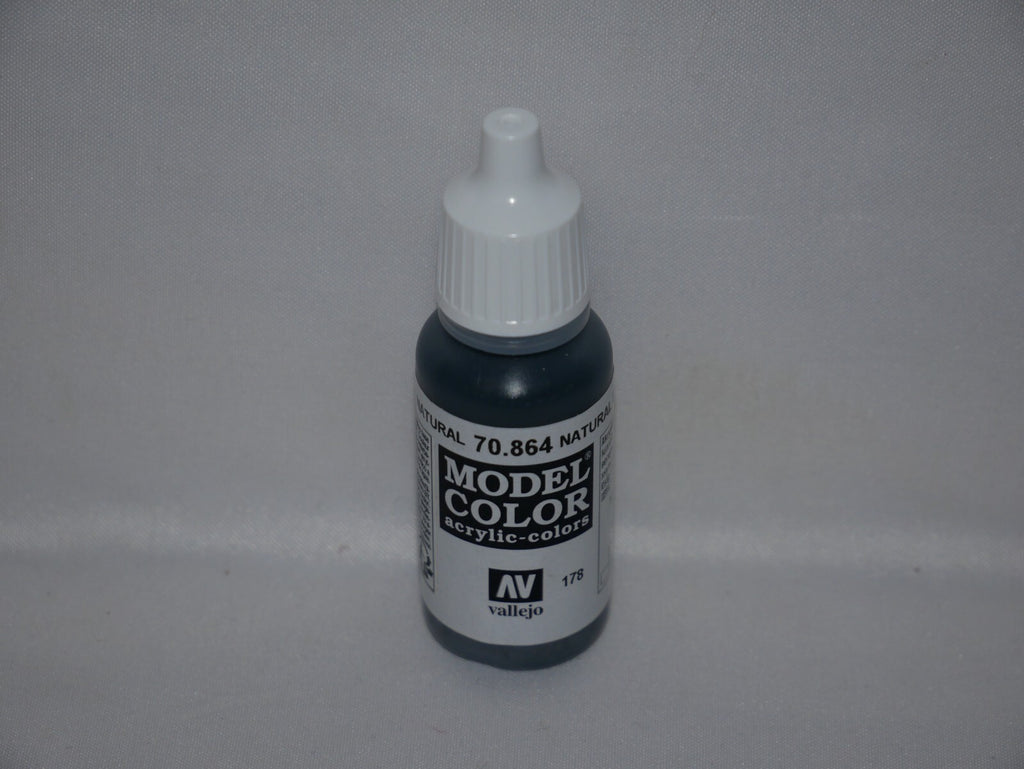 Vallejo Model Color Natural Steel Metallic Acrylic 17ml Dropper Bottle - 70.864