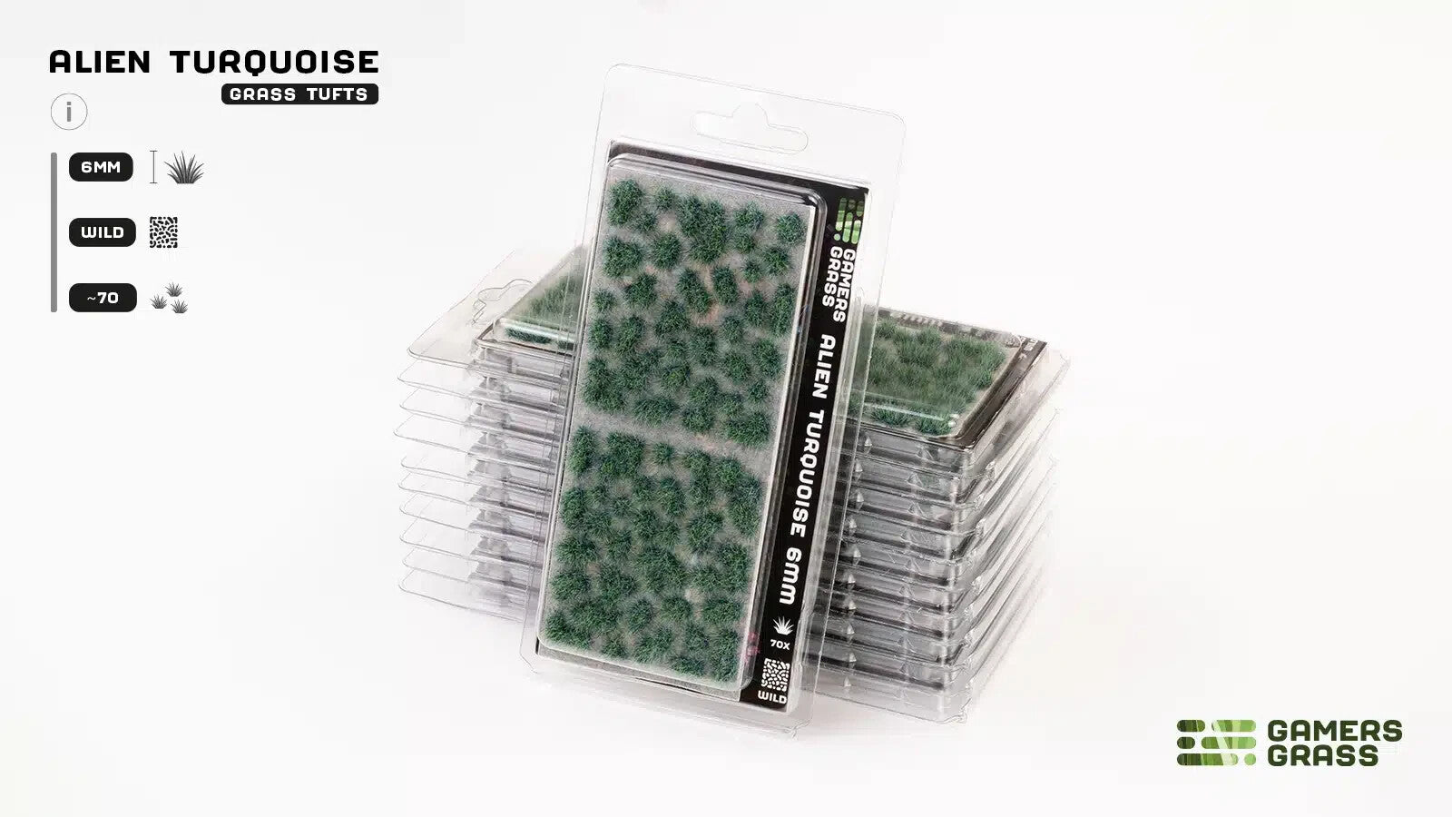 Gamers Grass Alien Turquoise 6mm Tufts For Wargaming Bases (70) Per Pack GGA-TG