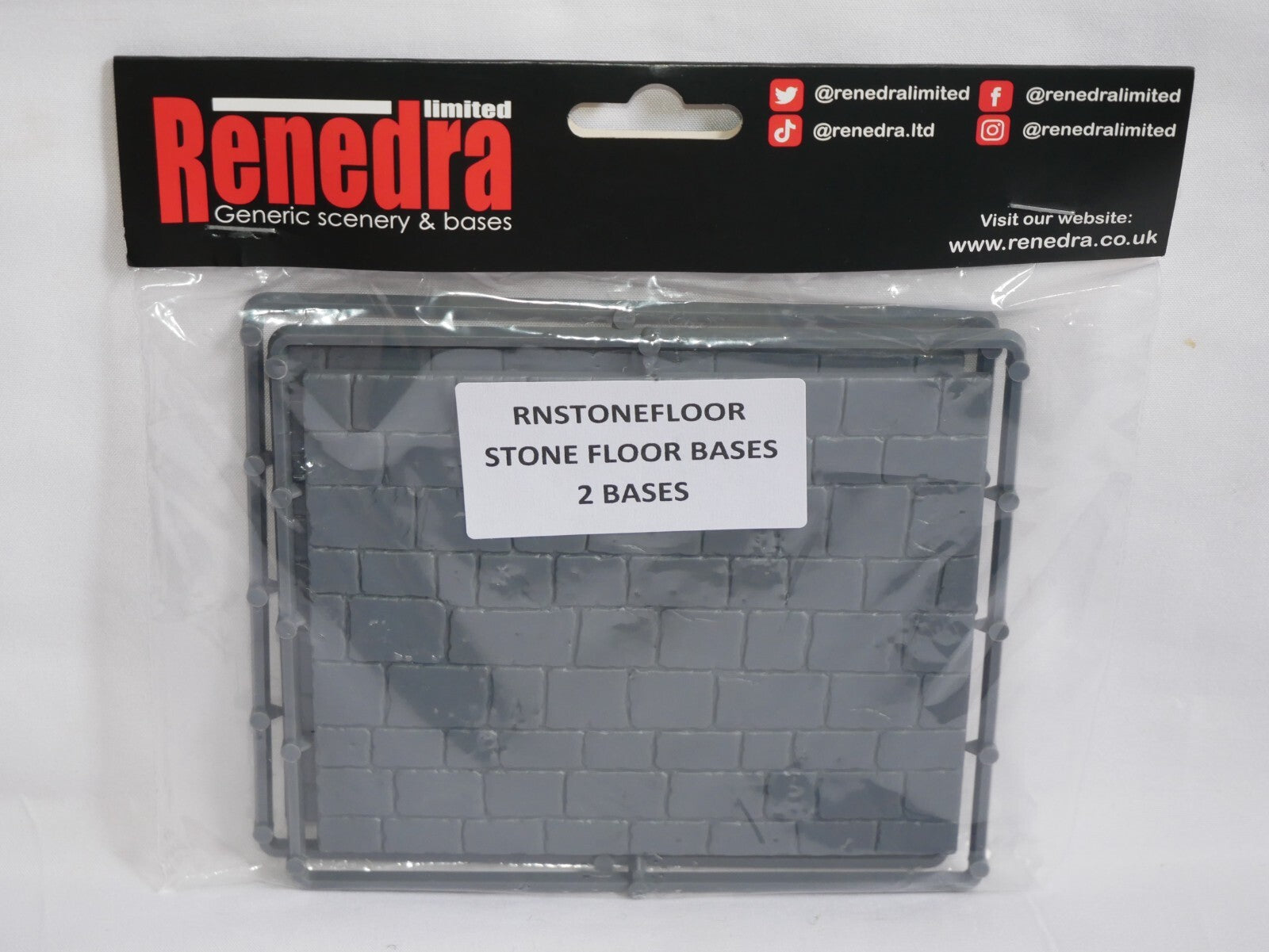 Renedra Ltd Generic Scenery & Bases Stone Floor Bases 2 Per Pack - RNSTONEFLOOR