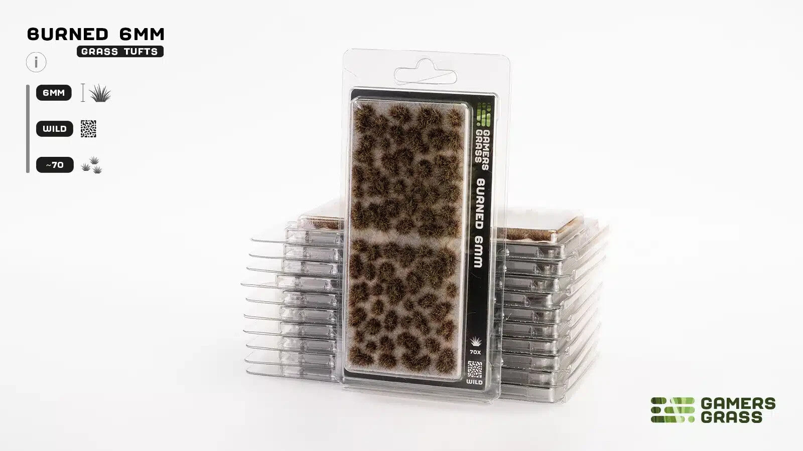 Gamers Grass Wild Burned 6mm Tufts For Wargaming Mini Bases 75 Per Pack - GG6-BUR
