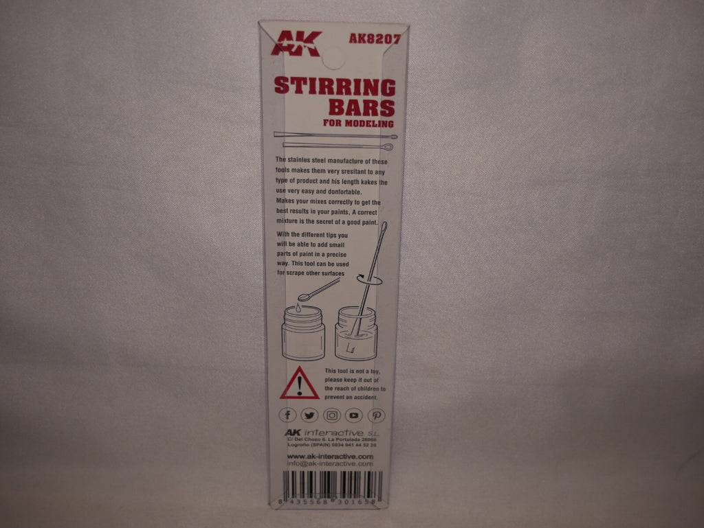 AK Interactive Stainless Steel Stirring Bars For Model & Hobby Painting - AK8207
