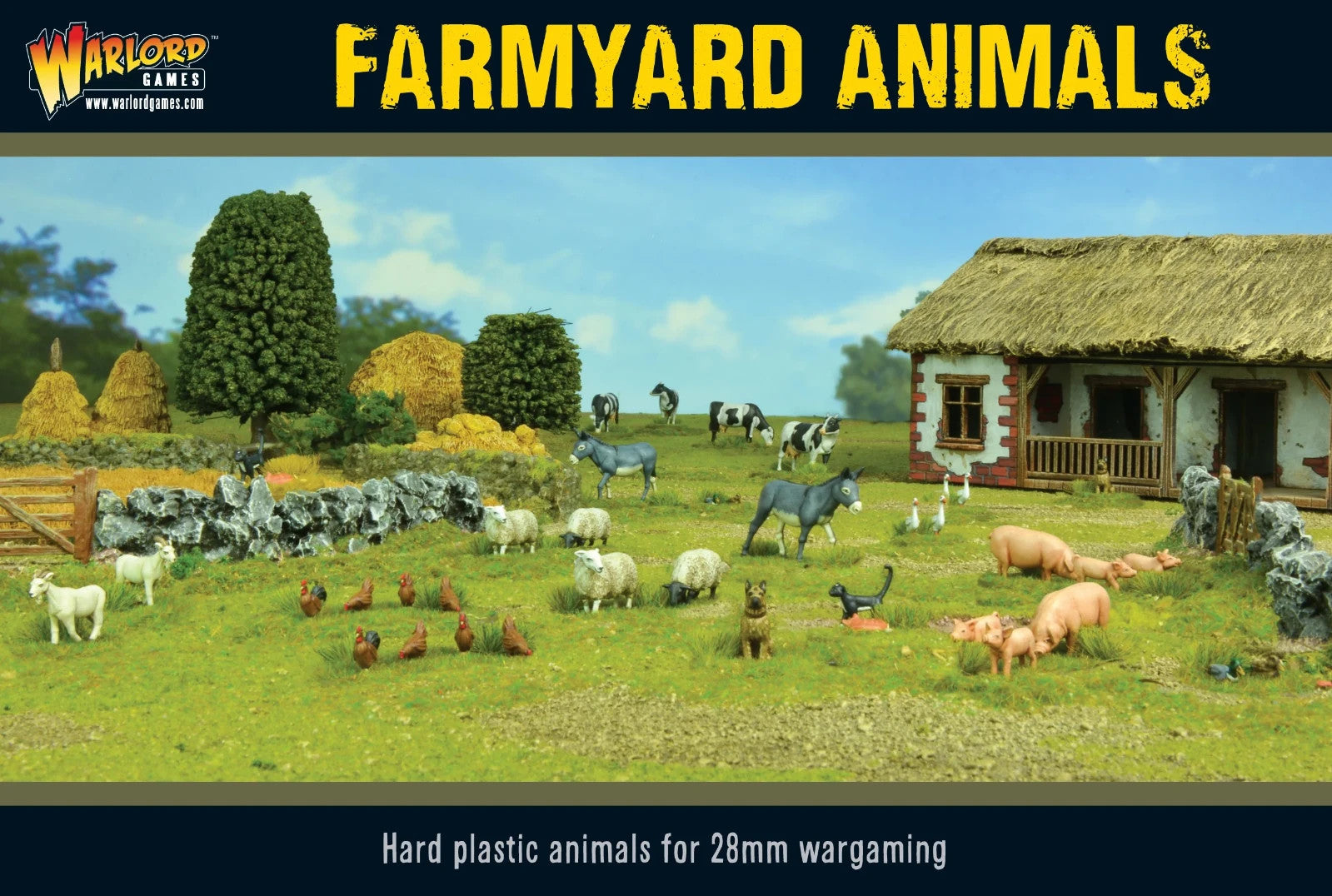 Warlord Games Bolt Action 1:56 Scale Hard Plastic Model Farmyard Animals - EIEIO