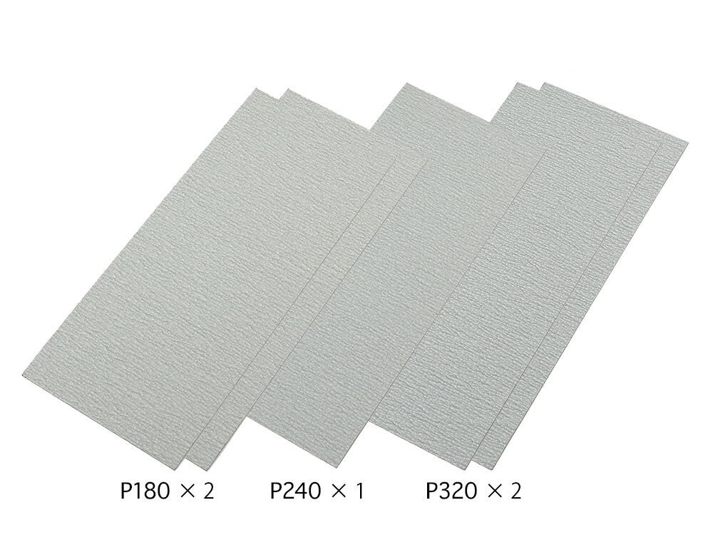 Tamiya Finishing Abrasives Wet & Dry 5pcs (Medium Set) Clog Resistant Type 87009