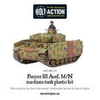 Warlord Games Bolt Action 1:56 Scale WW2 German Panzer III Medium Tank 402012004