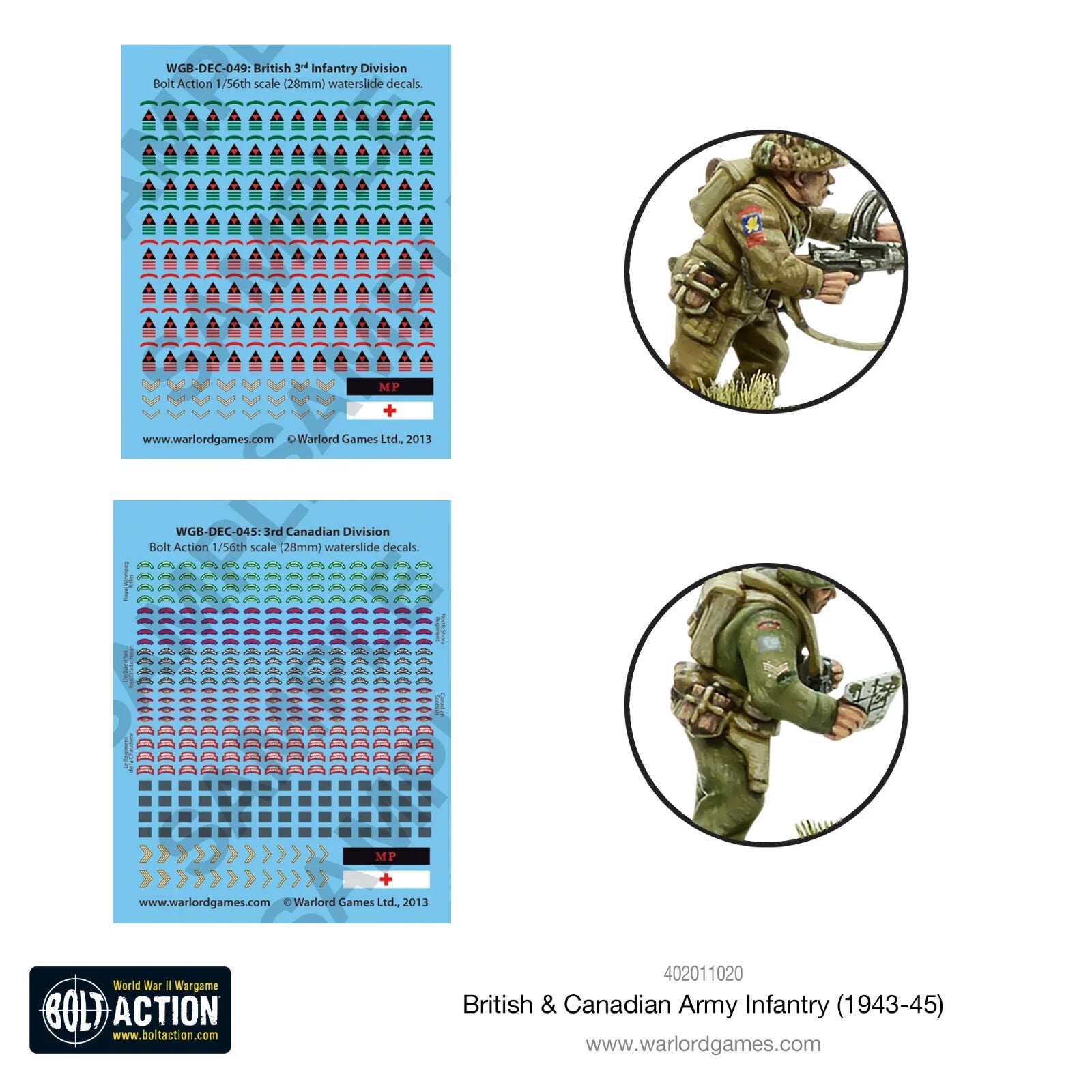 Warlord Games Bolt Action 1:56 WWII British & Canadian Army Infantry - 402011020