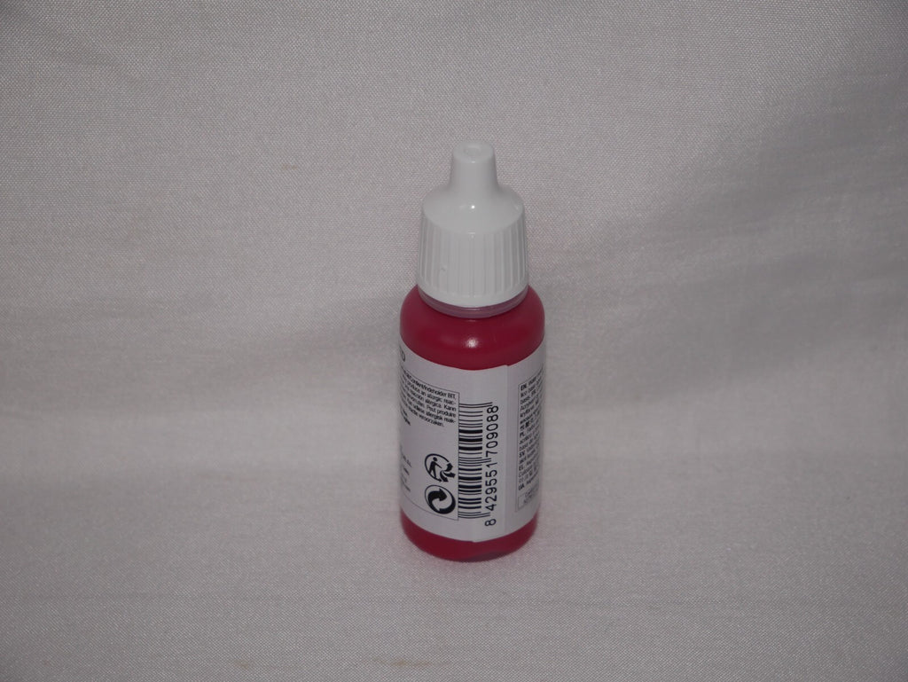 Vallejo Model Color Carmine Red Acrylic 17ml/0.57 fl oz Dropper Bottle - 70.908