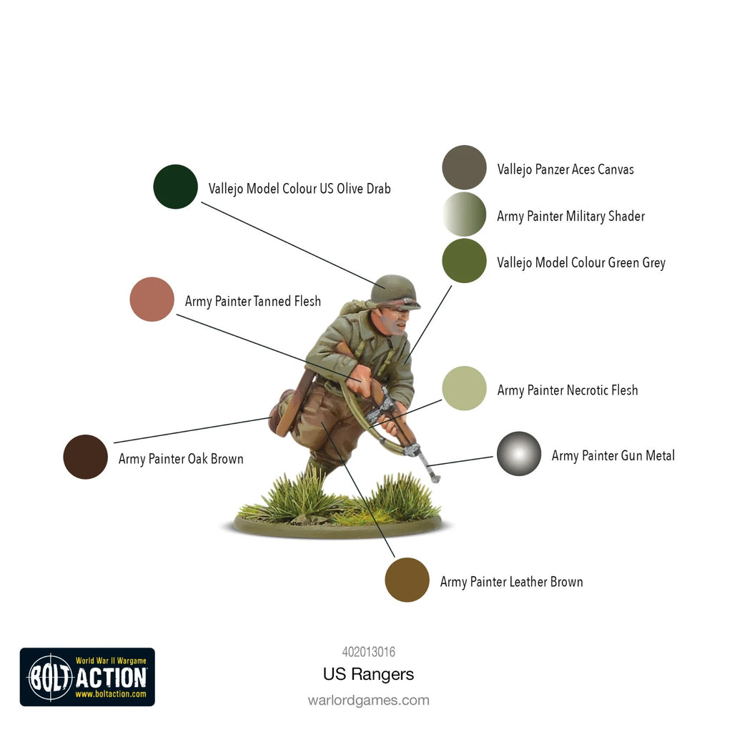 Warlord Games Bolt Action 1:56 US Ranges WWII Elite Light Infantry - 402013016
