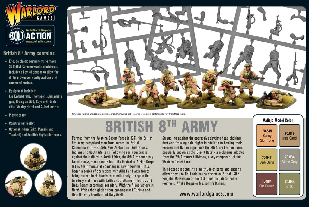 Warlord Games Bolt Action 1:56 British 8th Army Commonwealth Infantry 402011015