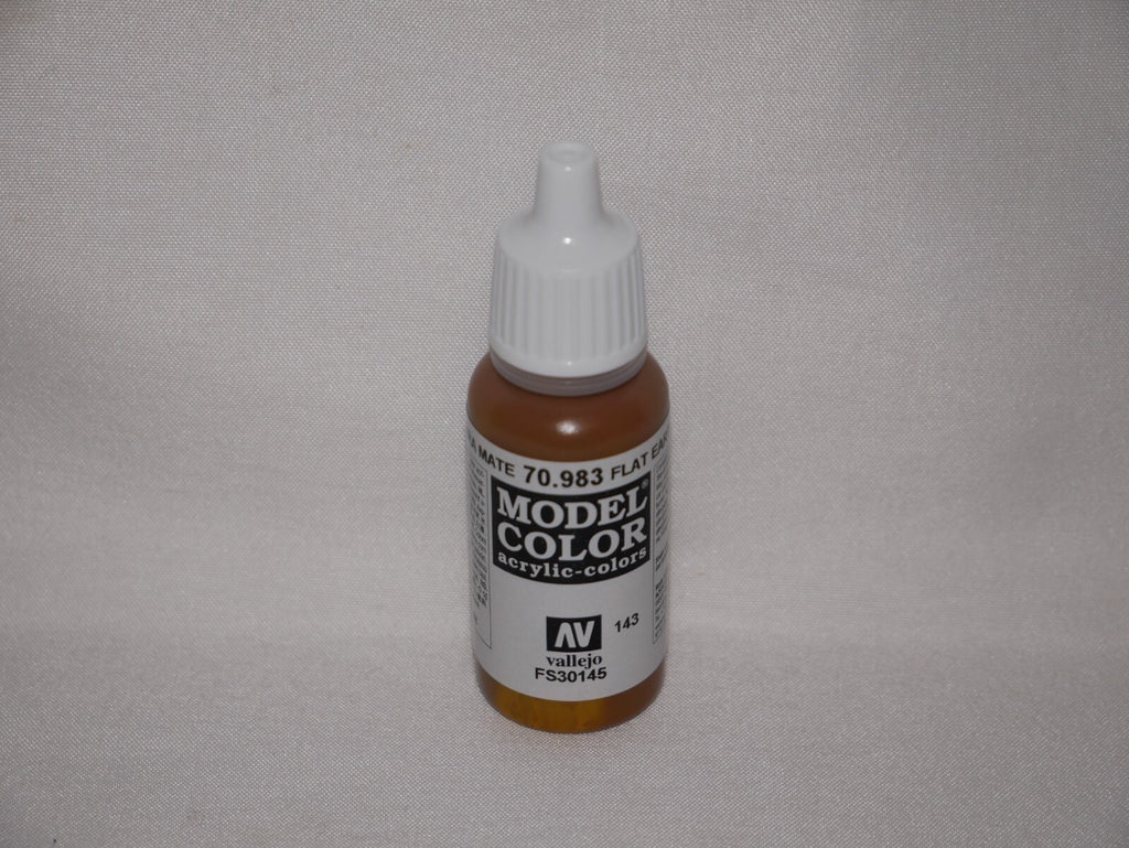 Vallejo Model Color Flat Earth Acrylic 17ml/0.57 fl oz Dropper Bottle - 70.983