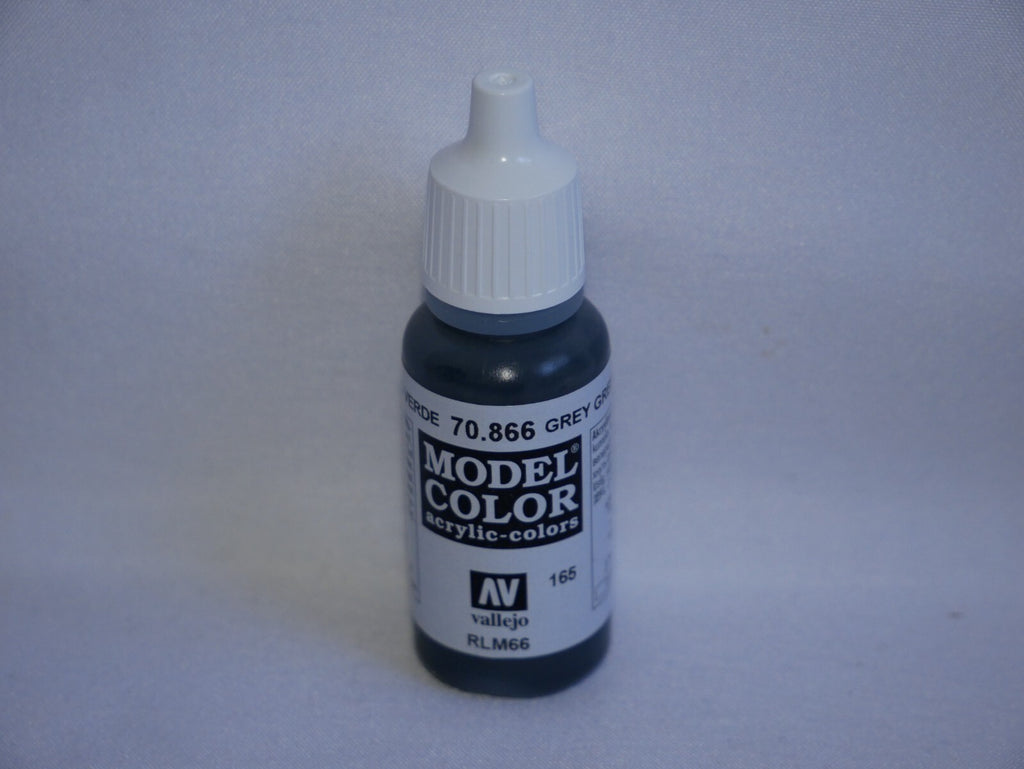 Vallejo Model Color Grey Green Acrylic 17ml/0.57 fl oz Dropper Bottle - 70.866