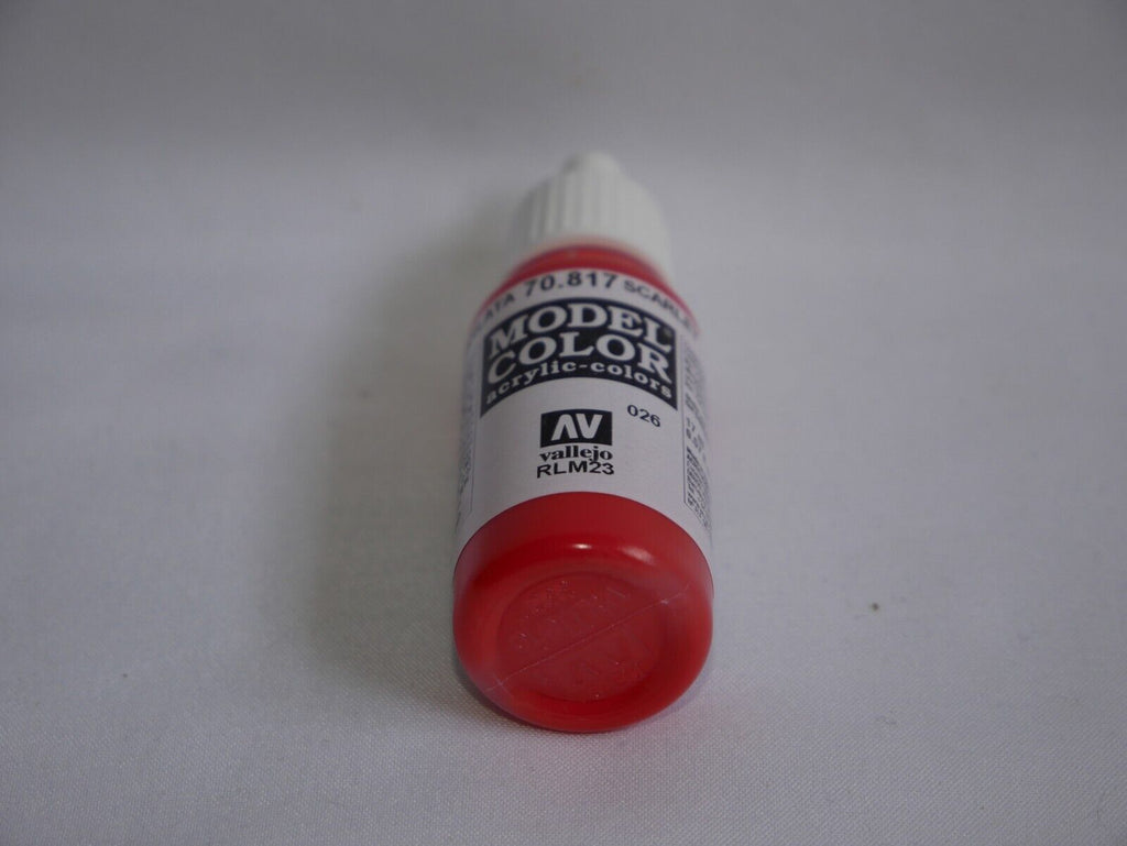 Vallejo Model Color Scarlet Acrylic 17ml/0.57 fl oz Dropper Bottle - 70.817