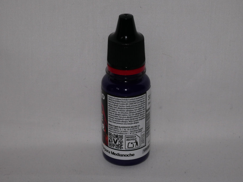Vallejo Game Color Acrylics Midnight Purple 18ml/0.6 fl oz Dropper Bottle 72.116