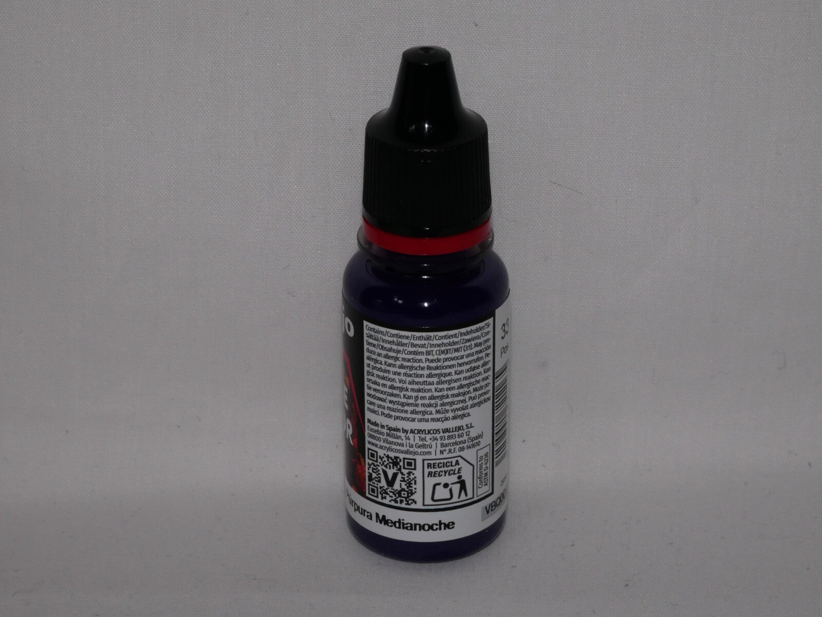 Vallejo Game Color Acrylics Midnight Purple 18ml/0.6 fl oz Dropper Bottle 72.116
