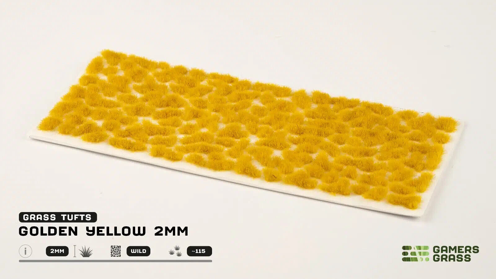 Gamers Grass Golden Yellow 2mm Tufts For Wargaming Bases (115) Per Pack - GG2-GY