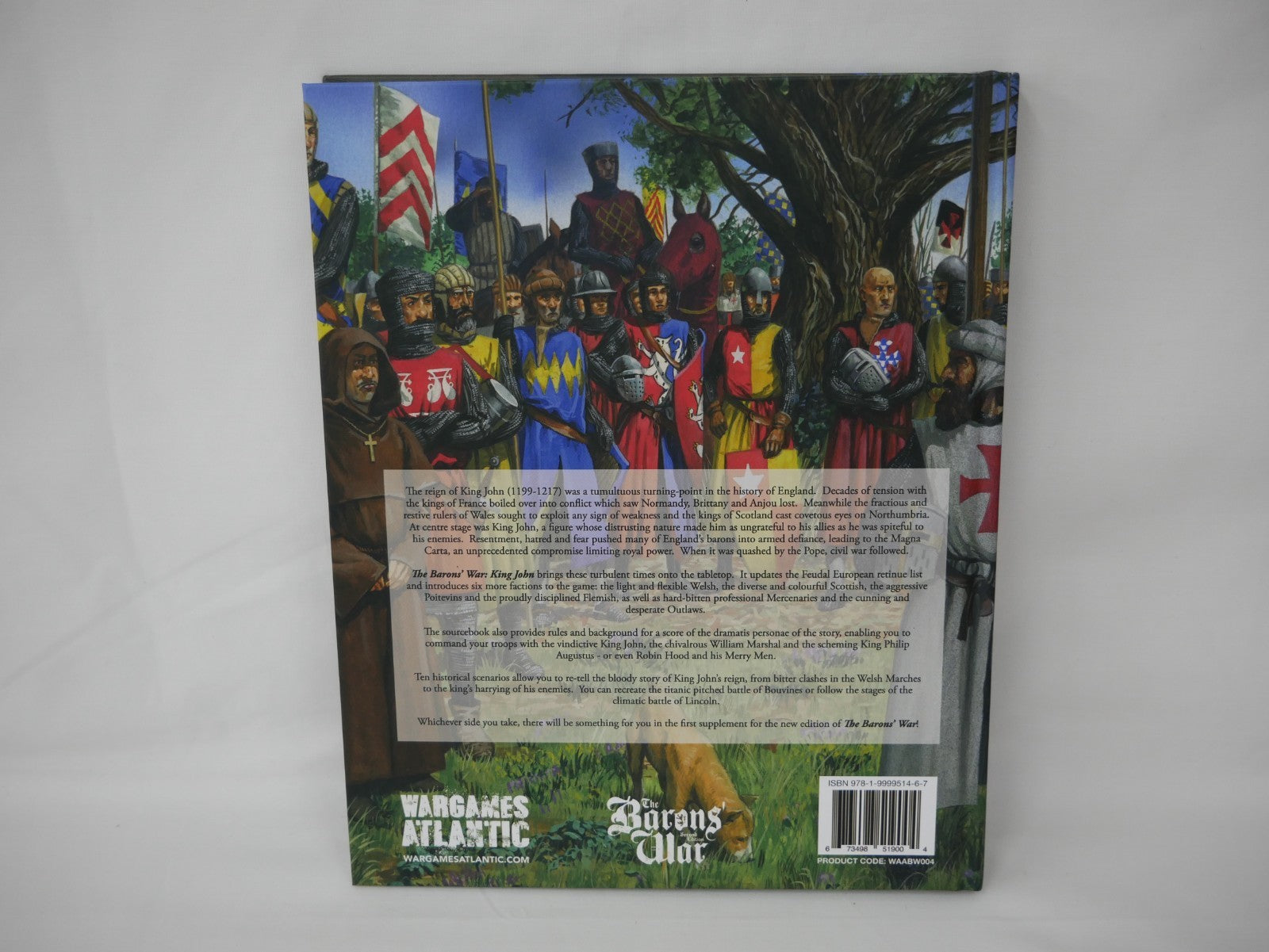 Wargames Atlantic Barons' War 2nd Ed King John Hardcover Sourcebook - WAABW004