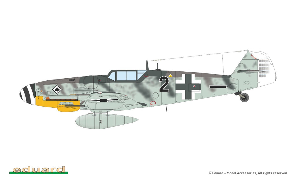 Eduard 1:72 Scale WWII Messerschmitt Bf 109G-6 Weekend Edition Model Kit - 7475