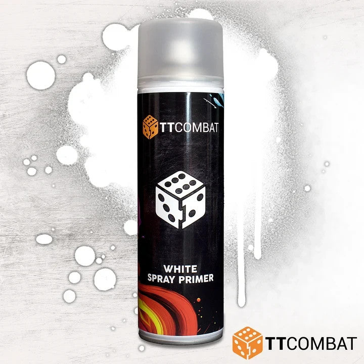 TTCombat White V2 Plastic Scale Model Spray Primer 500ml Aerosol Can - TTAP-001