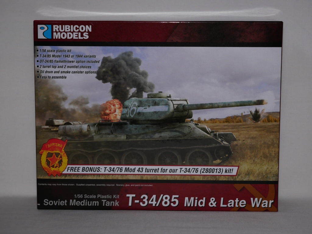 Rubicon Models 1:56 WWII Soviet T-34/85 Medium Tank (Mid & Late War) - 280021