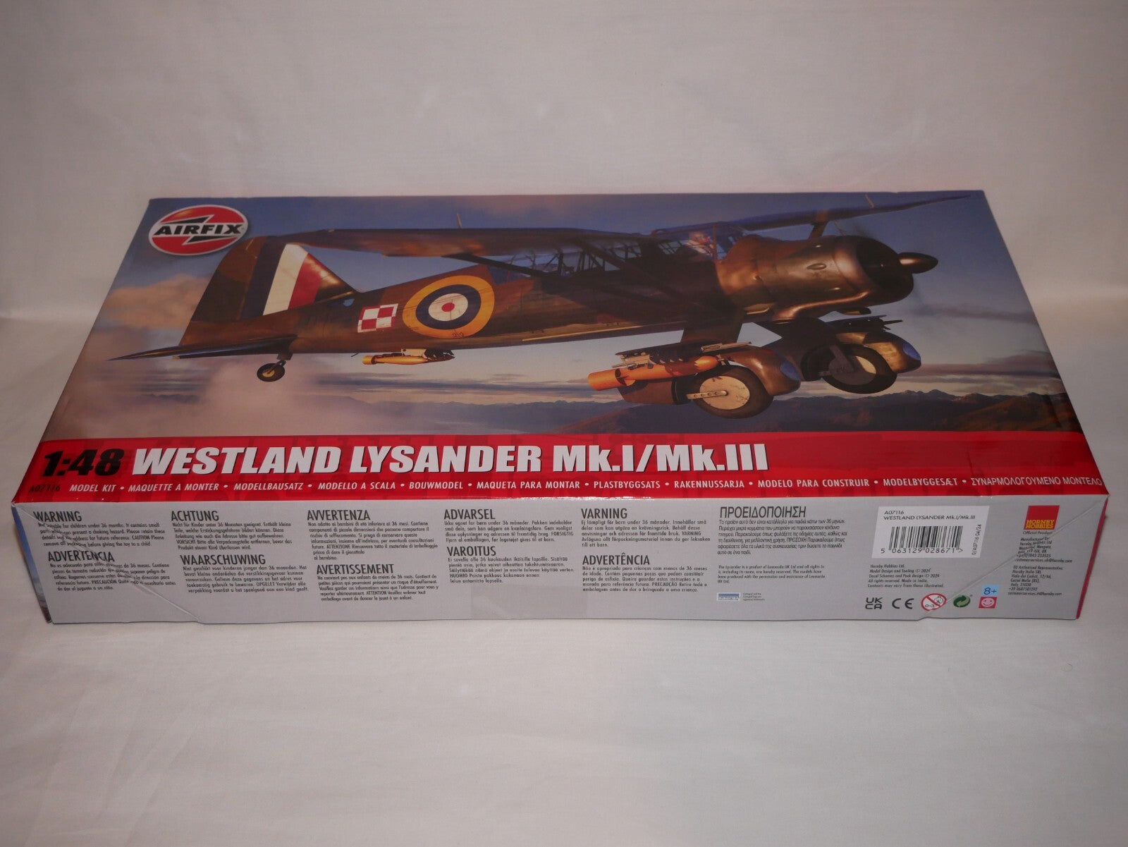 Airfix 1:48 Scale Westland Lysander Mk.I/Mk.III Model Kit Skill Level 3 - A07116
