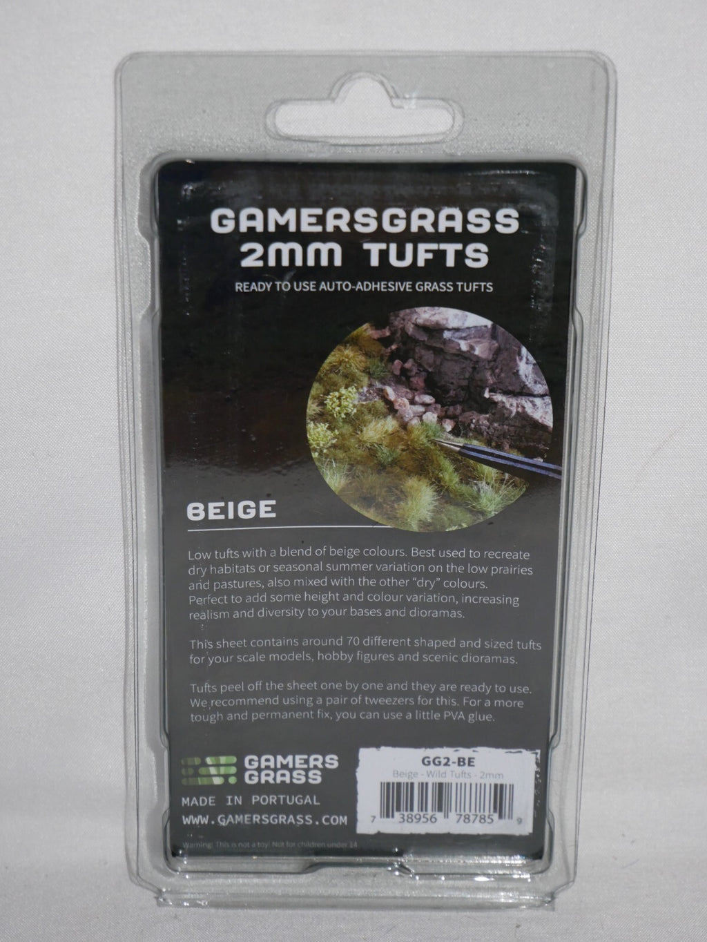 Gamers Grass Wild Beige 2mm Tufts For Wargaming Mini Bases (70) Per Pack GG2-BE