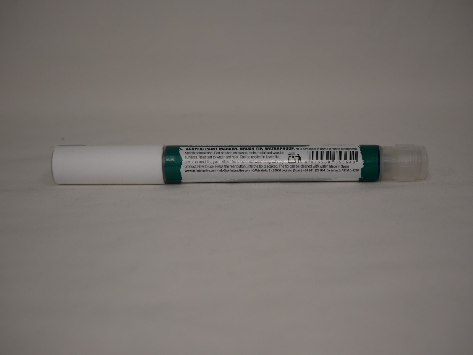AK Interactive Acrylic Quick Gen Markers For Tabletop Games Turquoise Green - AKMQ014