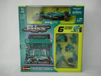 Burago 1:43 Aston Martin Cognizant Aramco Formula 1 Team Pit Pass Diorma Playset - #18-38460S