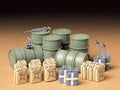 Tamiya Military Miniatures Series No.186 1:35 Scale German Fuel Drum Set - 35186