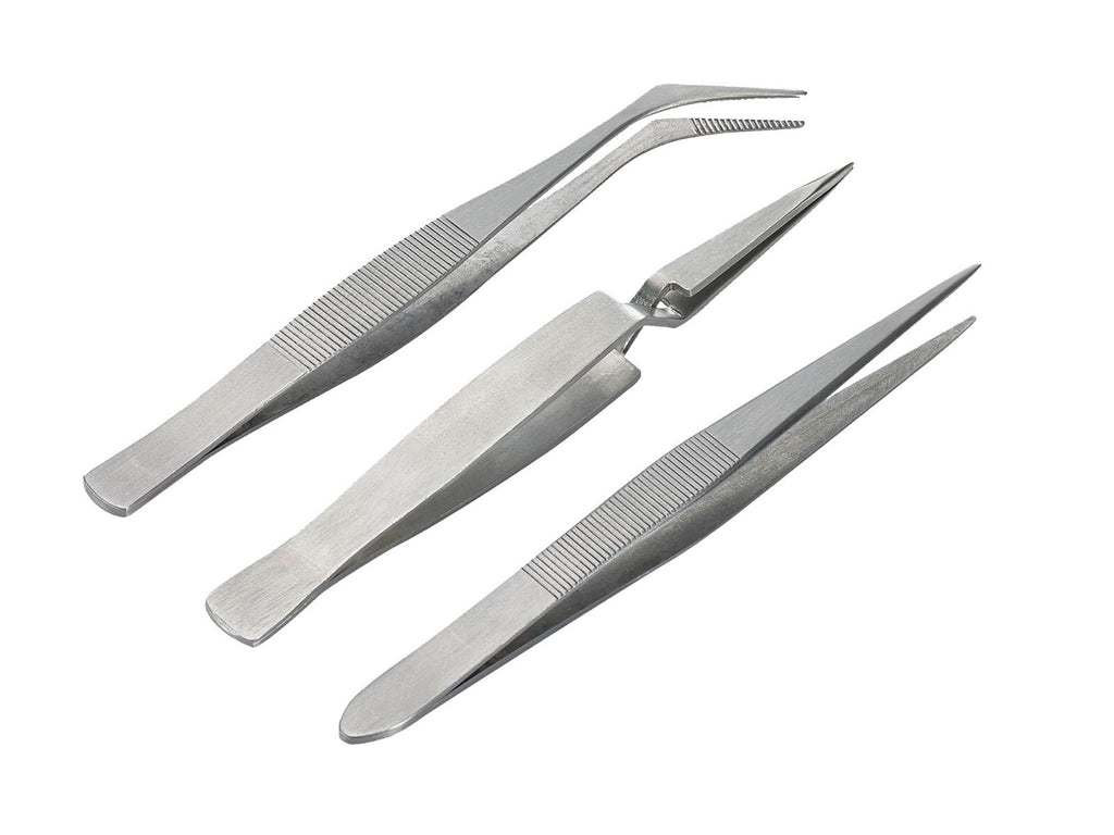 Revell Modeling 3 Piece Tweezer Set For Model & Hobby Building - 39063
