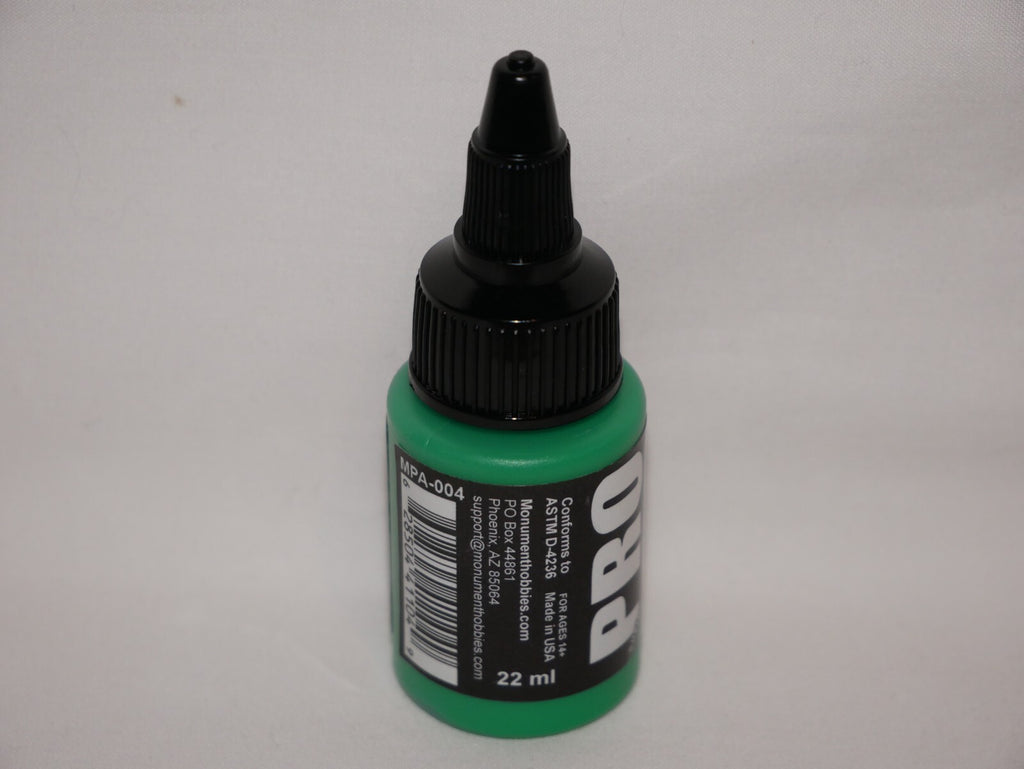 Monument Hobbies Pro Acryl Acrylic Paint Range Green 22ml Twist Bottle - MPA-004