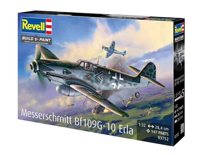 Revell 1:32 Scale Messerschmitt BF109G-10 Erla Model Kit Skill Level 5 - 03752