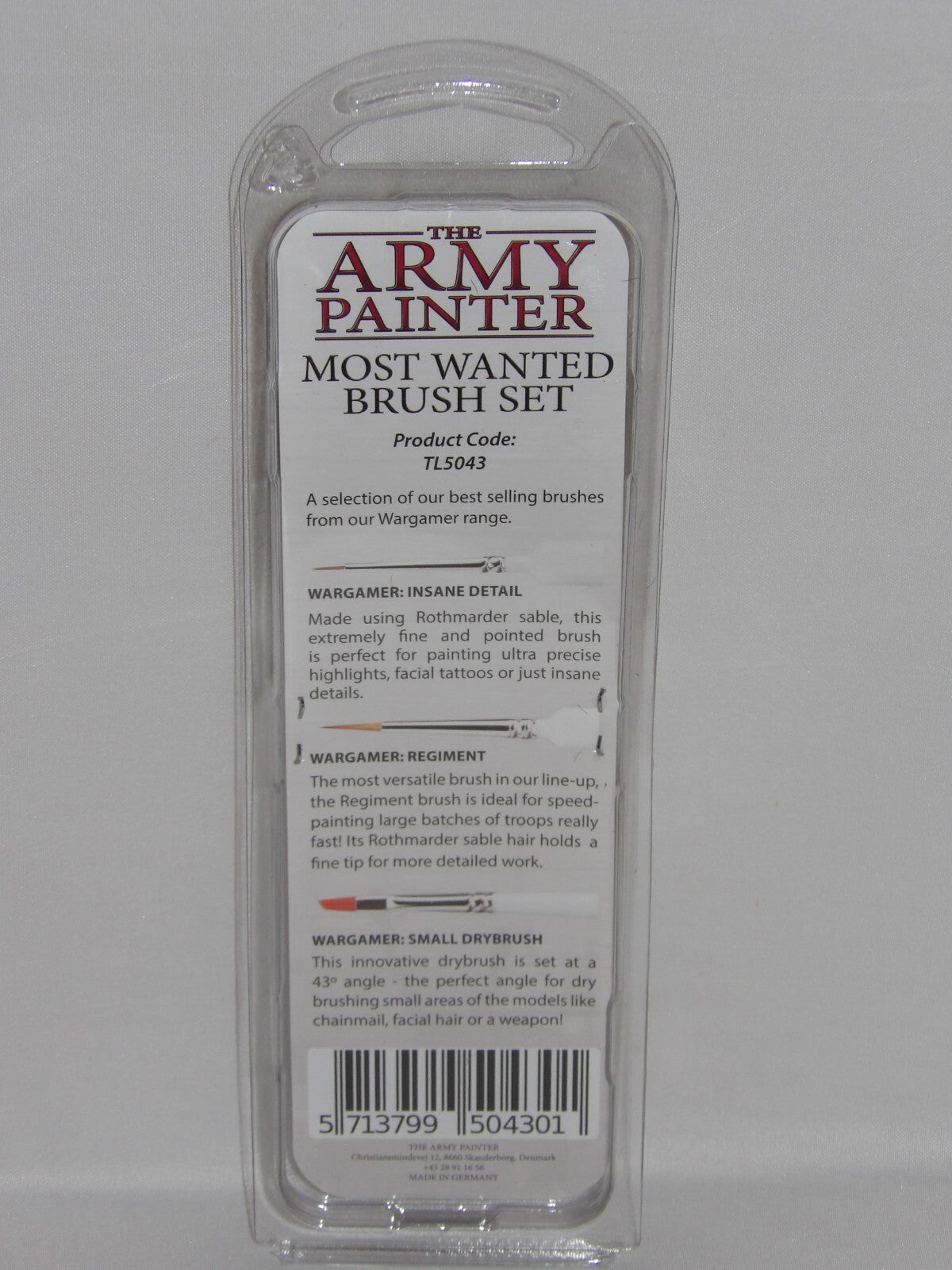 The Army Painter Most Wanted 3 Piece Brush Set For Miniature Painting - TL5043