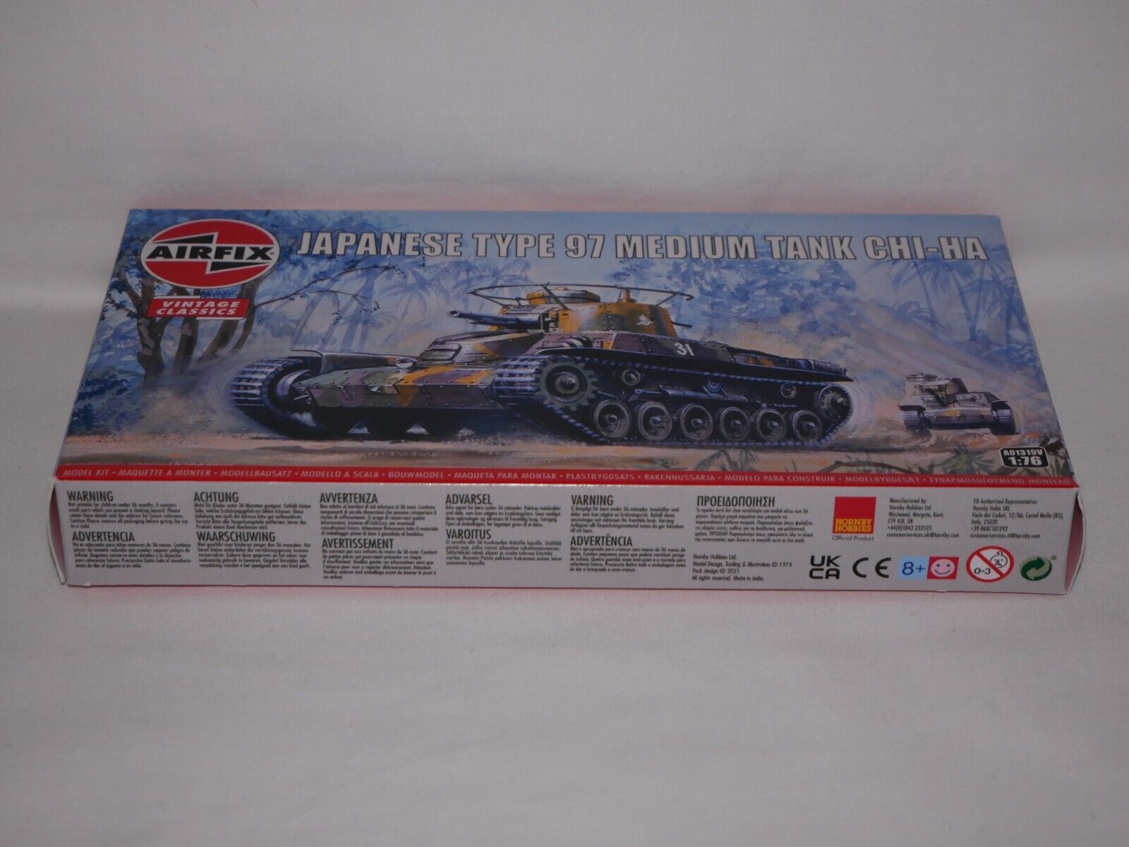 Airfix Vintage Classics 1:76 Japanese Type 97 Medium CHI-HA Tank Level 2 A01319V