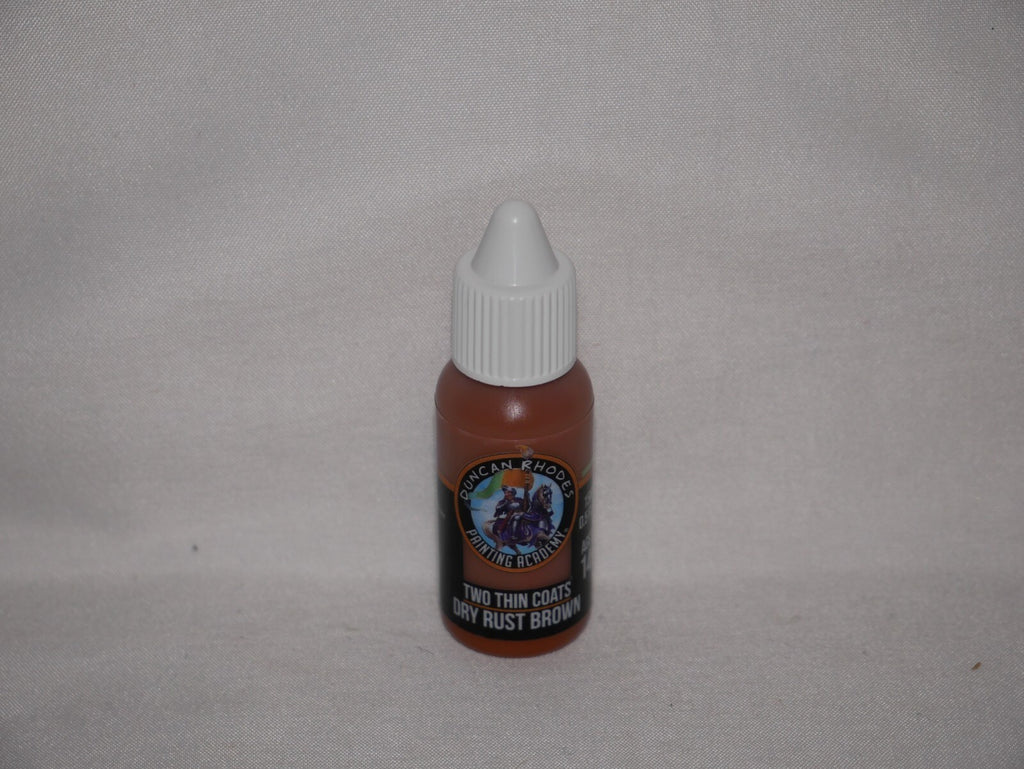 Duncan Rhodes Painting Academy 'Two Thin Coats' Dry Rust Brown 15ml Bottle 10089