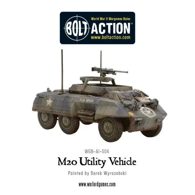 Warlord Games Bolt Action 1:56 Scale WW2 US M8/M20 Greyhound Scout Car 402013005