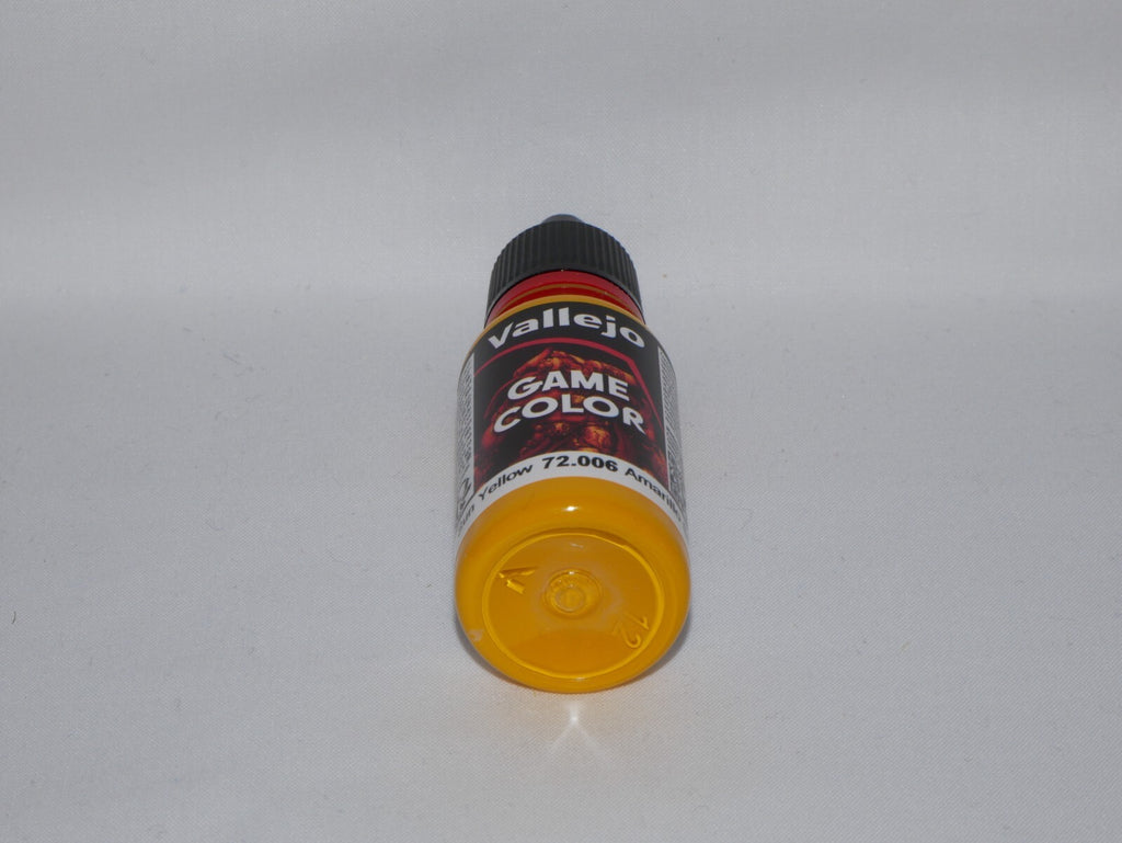 Vallejo Game Color Acrylic Range Sun Yellow 18ml/0.6 fl oz Dropper Bottle 72.006