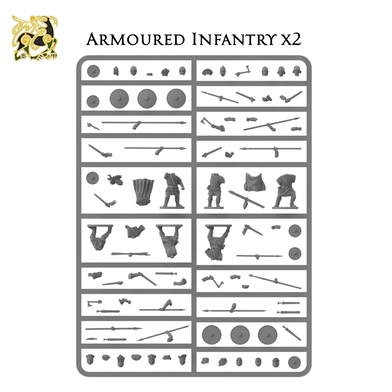 Victrix 1:56 (28mm) Scale Hard Plastic Early Saxon Warriors Warband - VXWB002