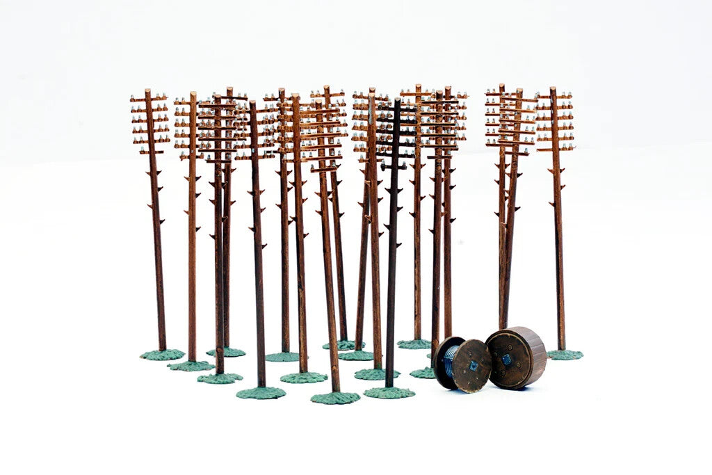 Dapol Kitmaster  "OO/HO" Telegraph Poles (20 In Pack) - C024