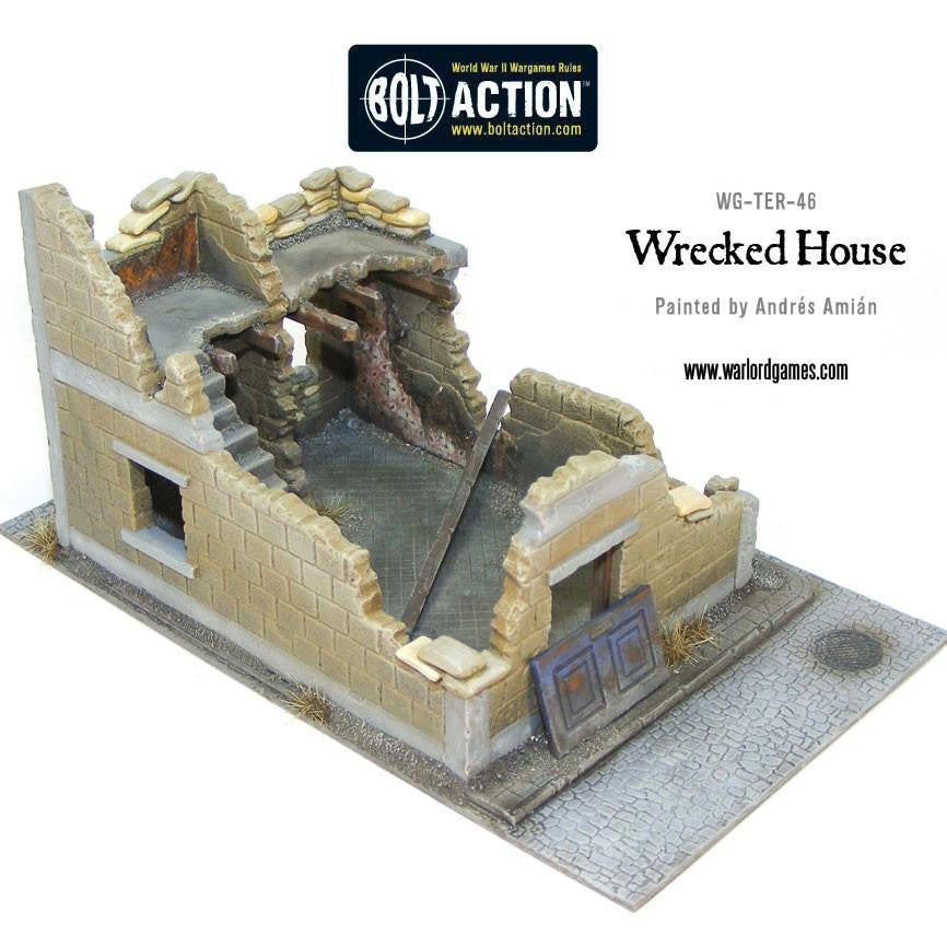 Warlord Games Bolt Action 1:56 Scale WWII Hard Plastic Wrecked House - WG-TER-46