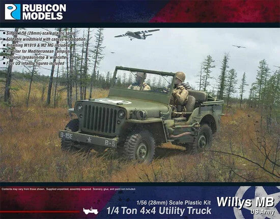 Rubicon Models 1:56 Scale Willys MB US Army 1/4 Ton 4x4 Utility Truck - 280049